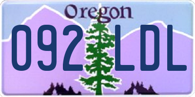 OR license plate 092LDL