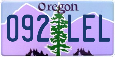 OR license plate 092LEL