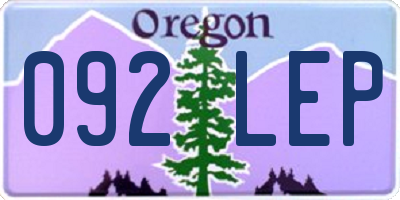 OR license plate 092LEP