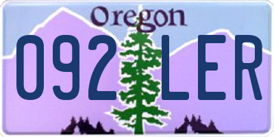 OR license plate 092LER