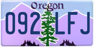 OR license plate 092LFJ