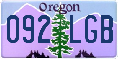 OR license plate 092LGB