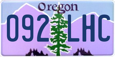 OR license plate 092LHC