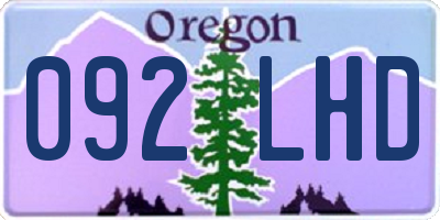 OR license plate 092LHD