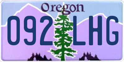 OR license plate 092LHG