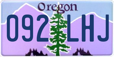 OR license plate 092LHJ