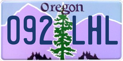 OR license plate 092LHL