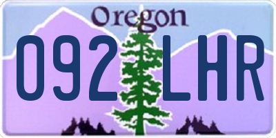 OR license plate 092LHR