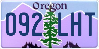 OR license plate 092LHT