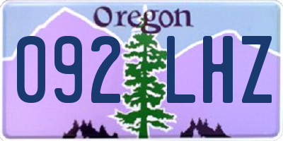 OR license plate 092LHZ
