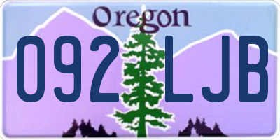 OR license plate 092LJB