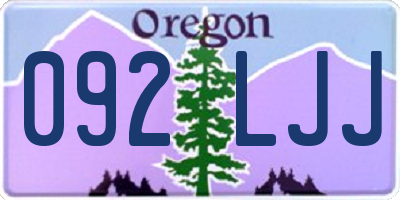 OR license plate 092LJJ