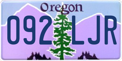 OR license plate 092LJR