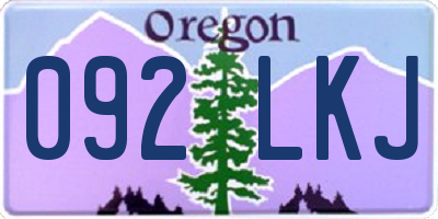 OR license plate 092LKJ