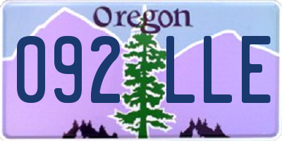 OR license plate 092LLE