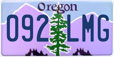 OR license plate 092LMG