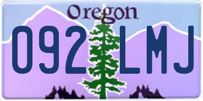 OR license plate 092LMJ
