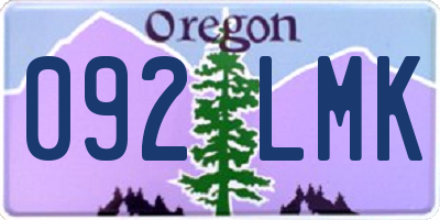 OR license plate 092LMK