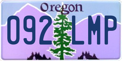 OR license plate 092LMP