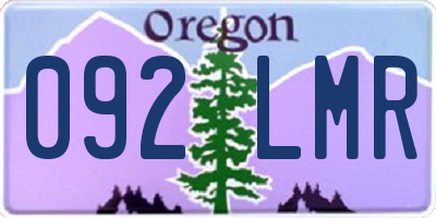 OR license plate 092LMR