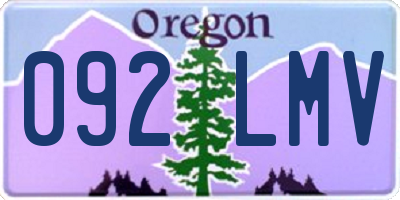 OR license plate 092LMV