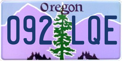 OR license plate 092LQE