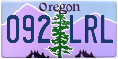 OR license plate 092LRL