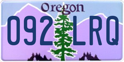 OR license plate 092LRQ