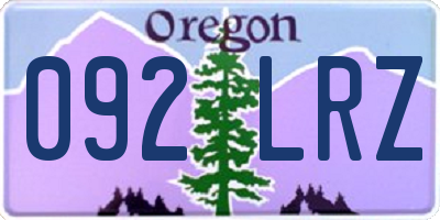 OR license plate 092LRZ