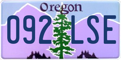 OR license plate 092LSE