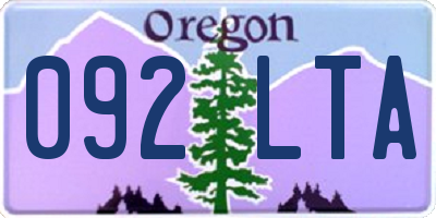 OR license plate 092LTA