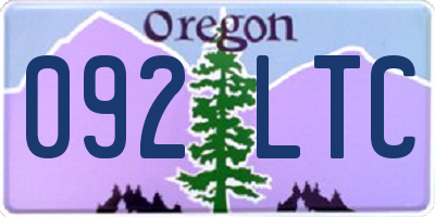 OR license plate 092LTC