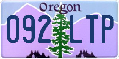 OR license plate 092LTP