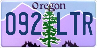 OR license plate 092LTR