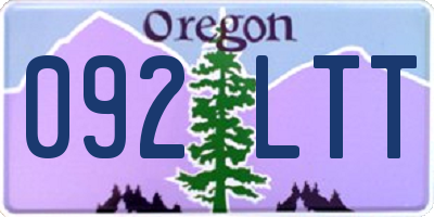 OR license plate 092LTT