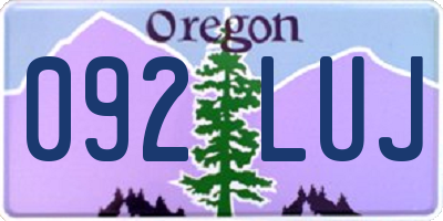 OR license plate 092LUJ