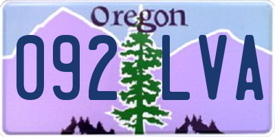 OR license plate 092LVA