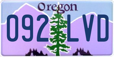 OR license plate 092LVD