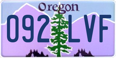 OR license plate 092LVF