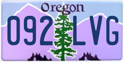 OR license plate 092LVG