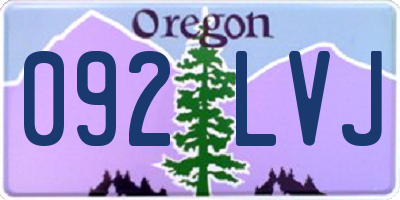 OR license plate 092LVJ