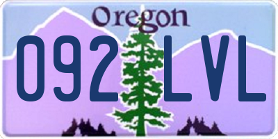 OR license plate 092LVL