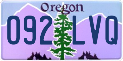 OR license plate 092LVQ