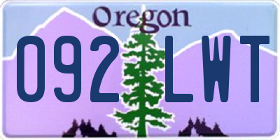 OR license plate 092LWT