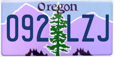 OR license plate 092LZJ