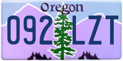 OR license plate 092LZT