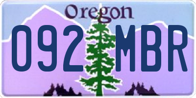 OR license plate 092MBR