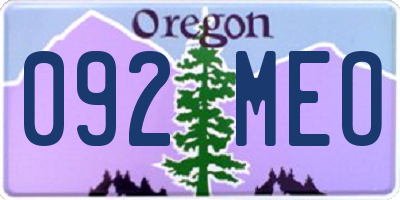 OR license plate 092MEO