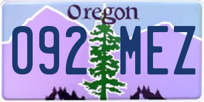 OR license plate 092MEZ