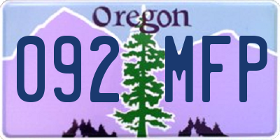 OR license plate 092MFP